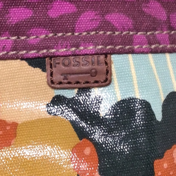 FOSSIL Key-Per Large Shoulder Bag with Matching Wallet in Coated Canvas - Picture 9 of 14
